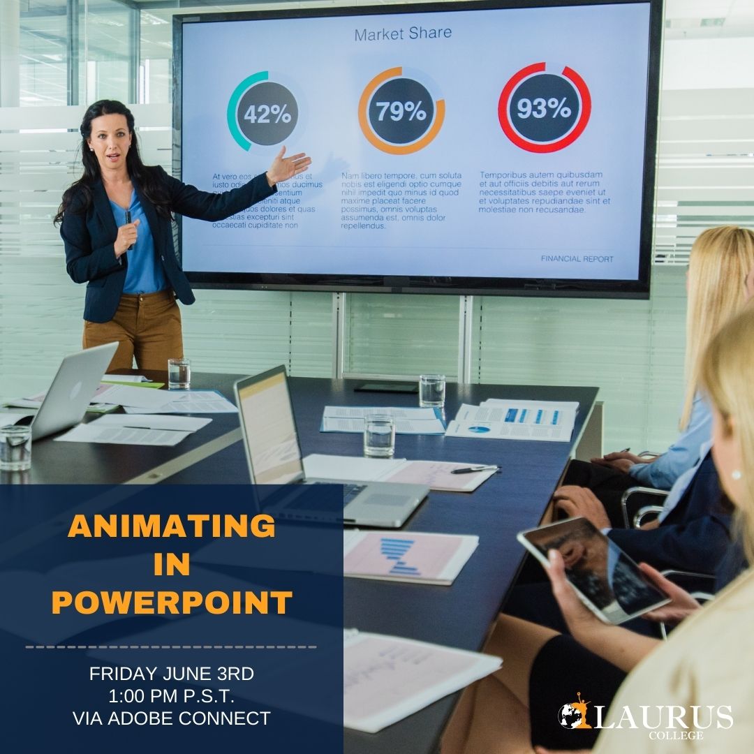 Flyer for Animating in PowerPoint - Friday June 3rd at 1PM