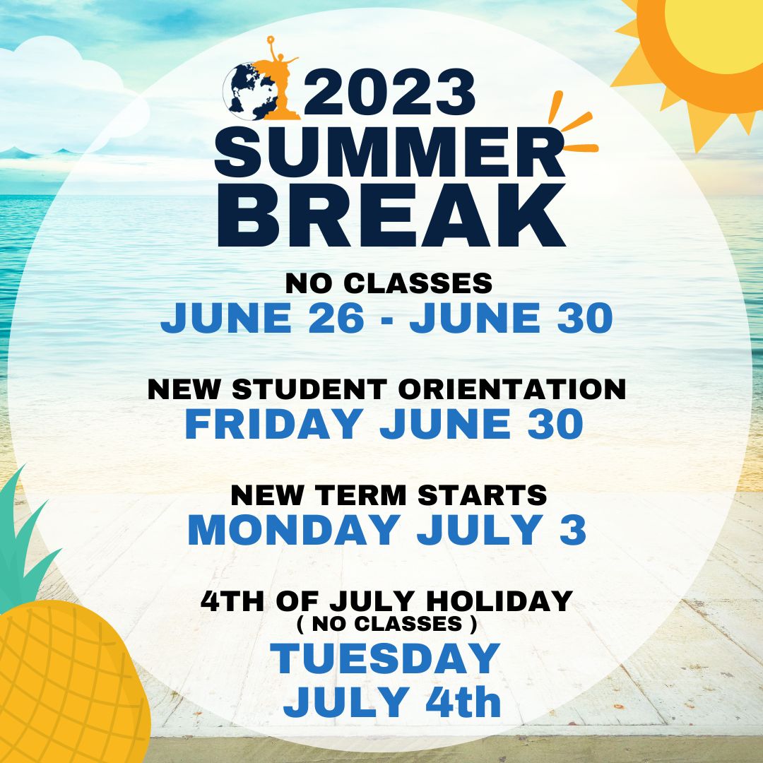 Summer break 2023 banner